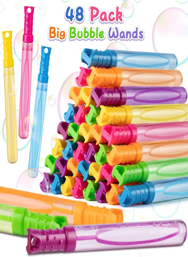 IJIGU 48 Pack Big Bubble Wands Bulk in 6 Colors,Ideal for Easter, Summer, Halloween, Valentine, Classroom Prizes - Image 2